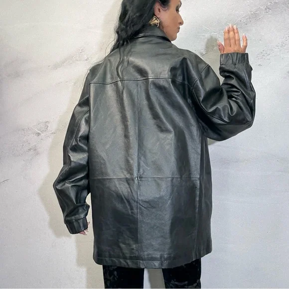 St. John's Bay Black Leather Jacket for Women